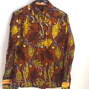 Vintage Tanzanian Printed Button up